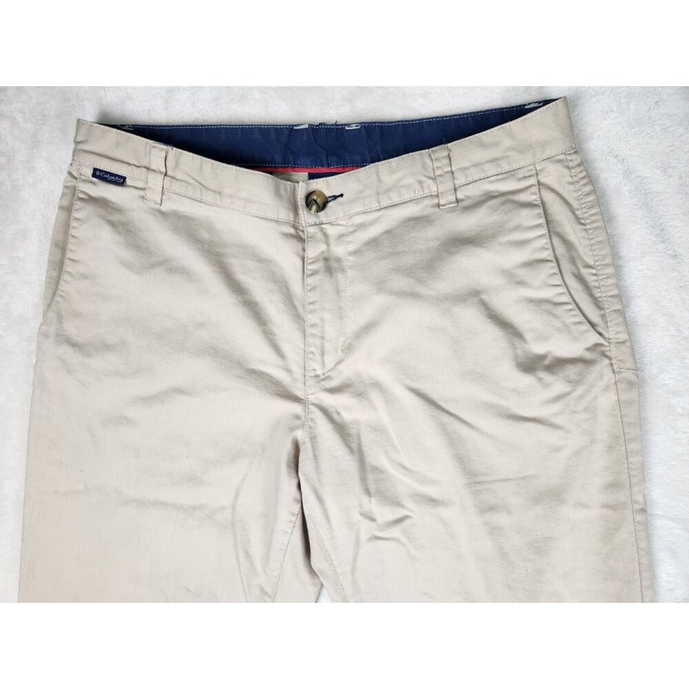 Columbia PFG Pants Mens 34x32 Regular Fit Performance Fishing Gear Outdoor Beige - Picture 2 of 16